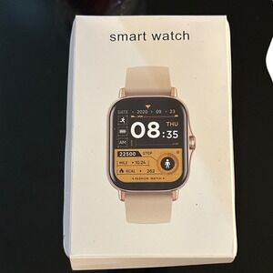 Smart Watch Fitness Tracker Activity Sleep Monitor Rose Gold Beige